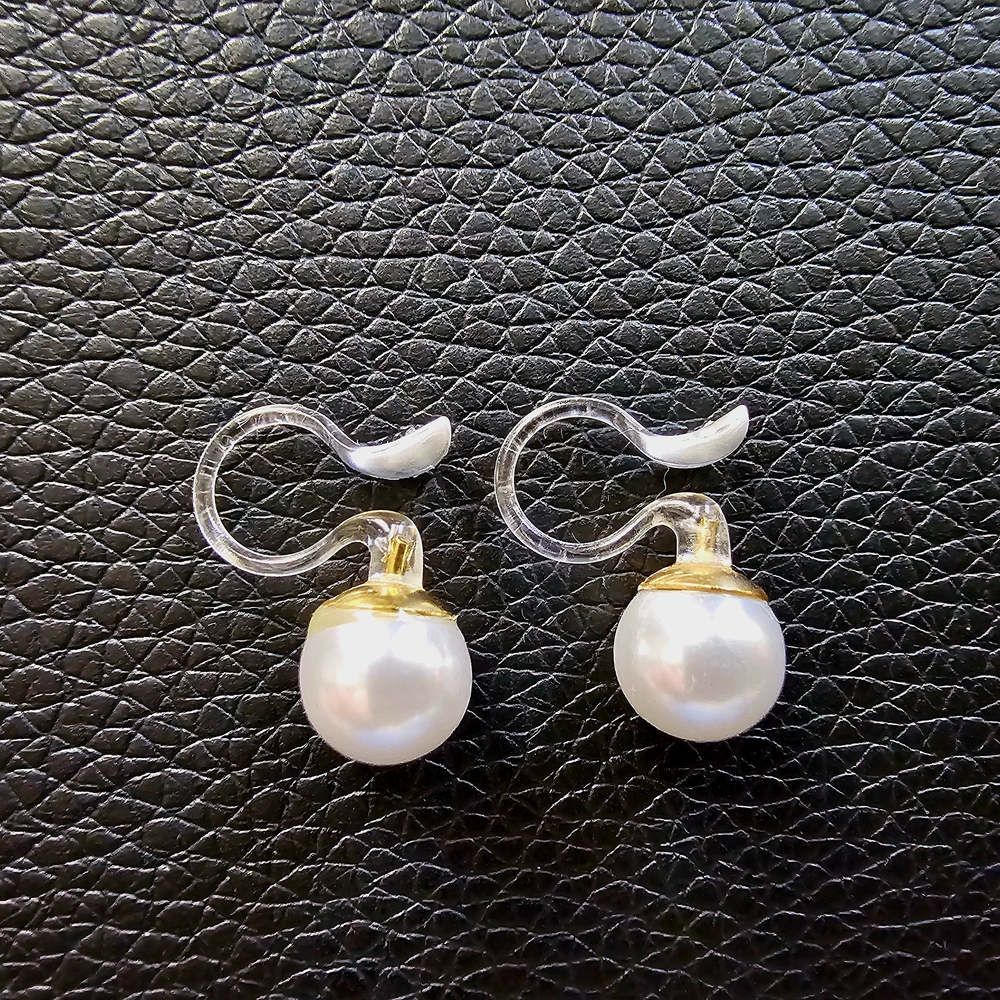 Atrenda 18K Gold PVD Plating Fresh Water Pearl Clip On Earrings